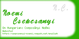 noemi csepcsanyi business card